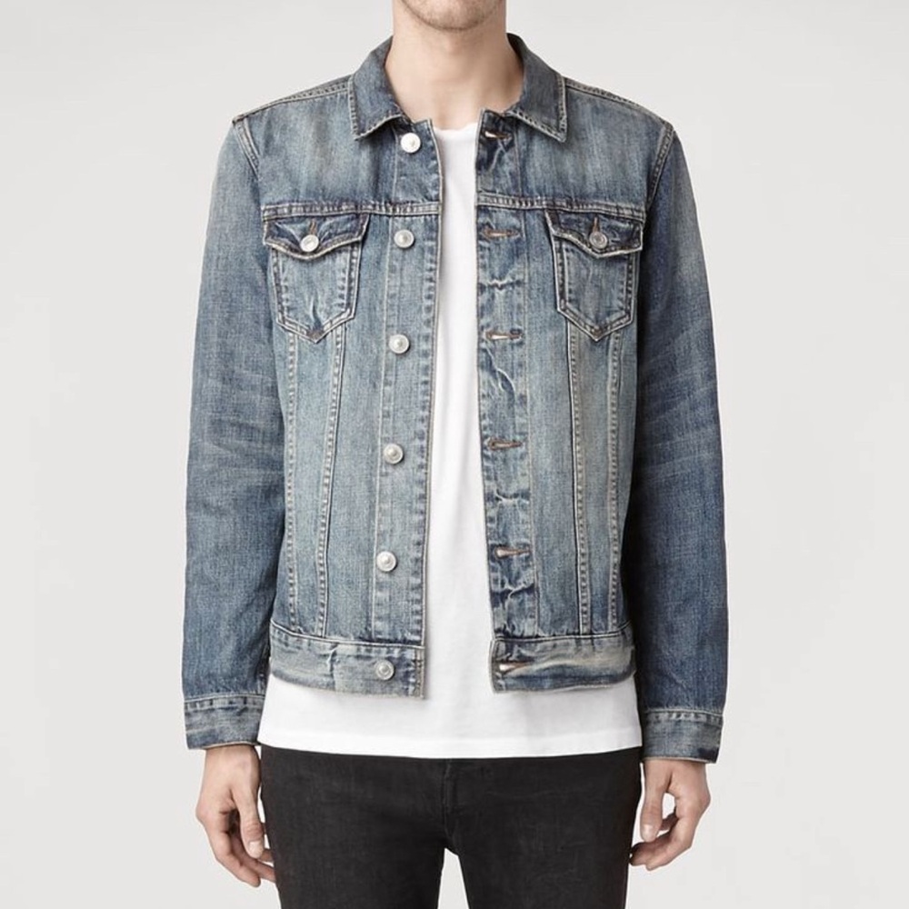 All Saints Kishi Blue Denim Jacket
